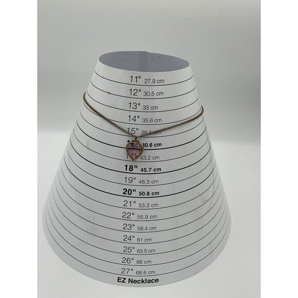 Vintage Gold Tone Purple Heart Pendant Necklace - Picture 5 of 5